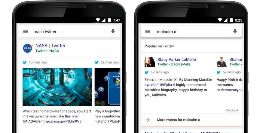 Google Integrates Tweets Directly To Its Search Results On Mobile